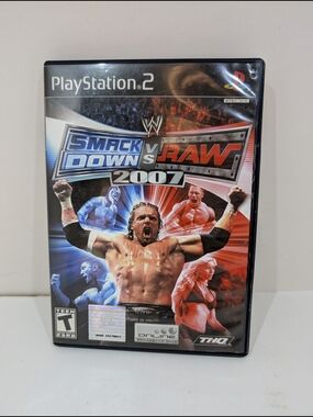 PlayStation 2 WWE SmackDown vs. Raw 2007 Game - Black, Blue, Red